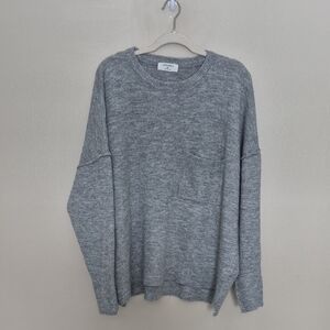 Gray Oversized Crewneck Sweater